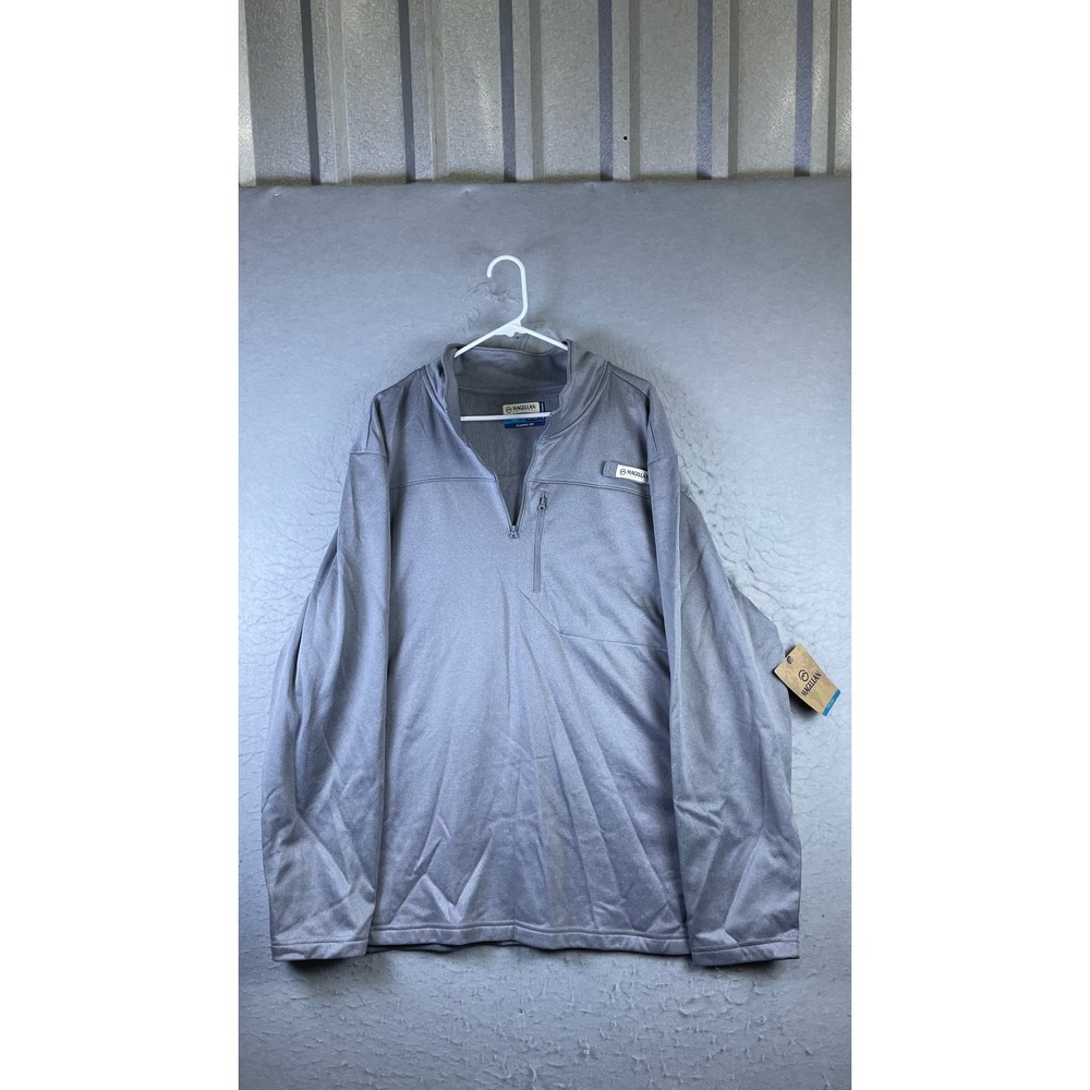 Magellan Outdoors Pullover Mens 3XL Gray New Overcast Perf FLC Qtr Zip 158870